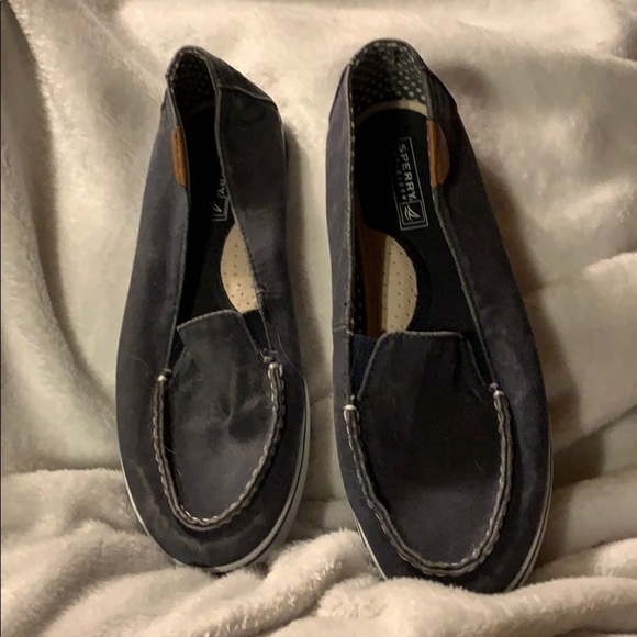 Women’s Sperry Top Sider Distressed Blue Shoes - Picture 1 of 6